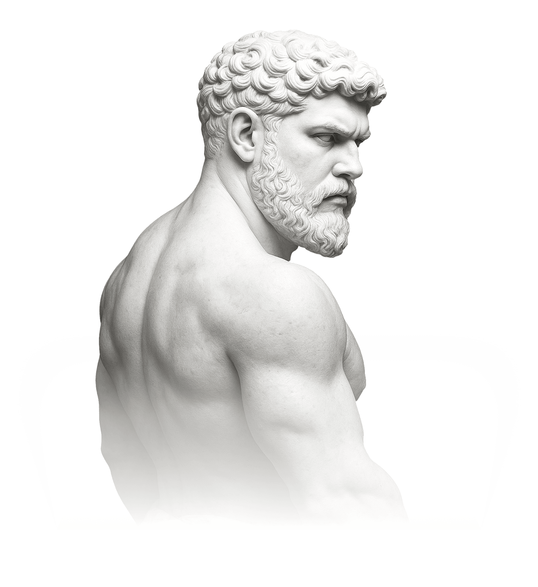Thinker portrait in ornate gold frame